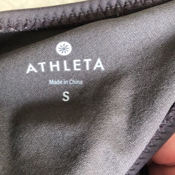Athleta Shirred Tankini And Bikini Bottom Size S GUC Gray - Picture 4 of 12
